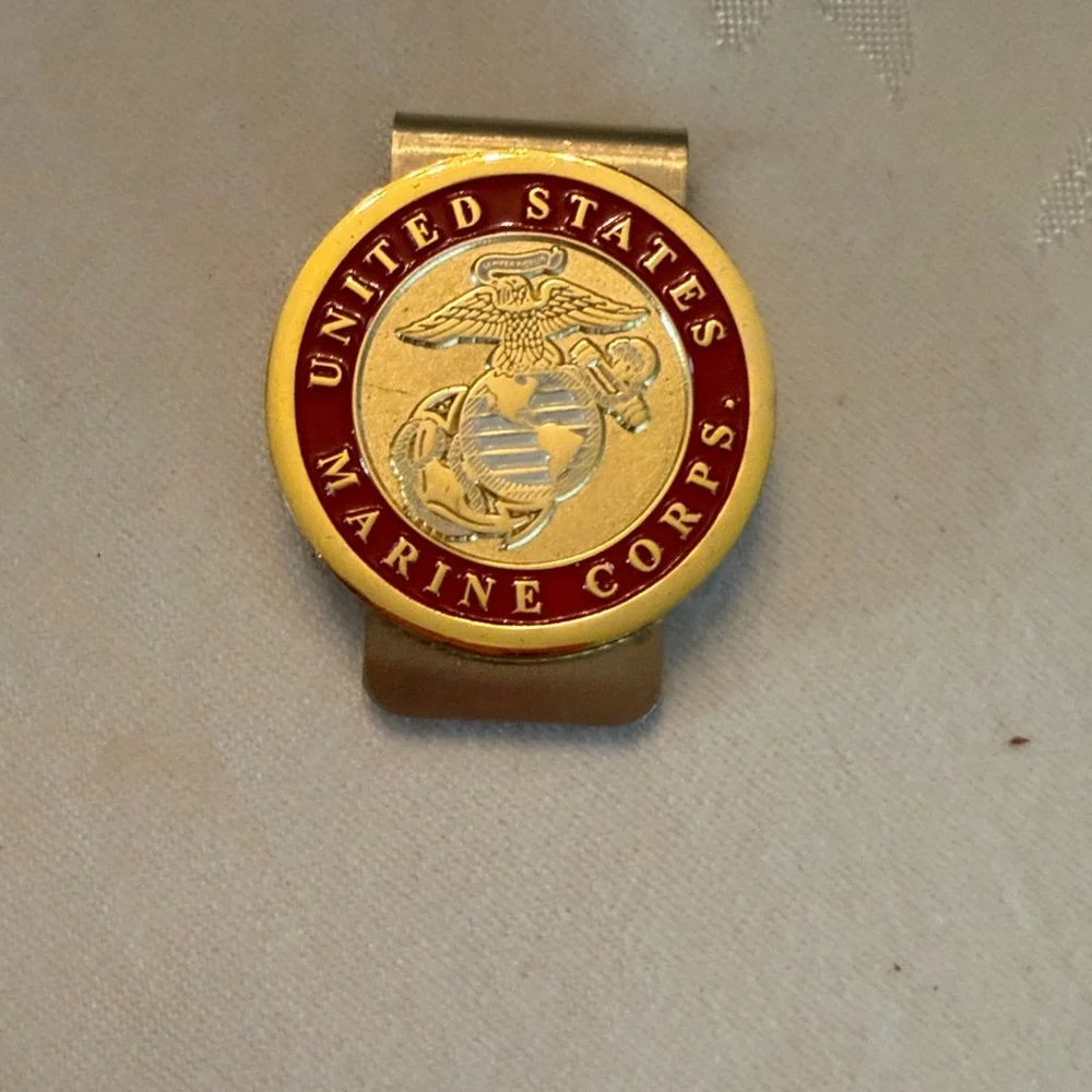 United States Marine Corps Challenge coin used to create a stunning money clip.
